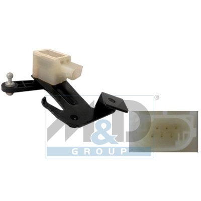 Height sensor for headlight range adjustment