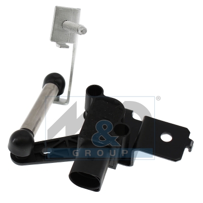 Height sensor for headlight range adjustment