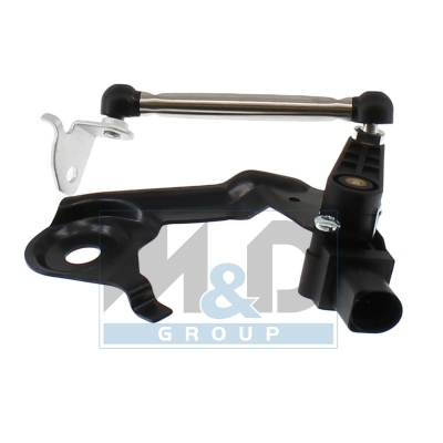 Height sensor for headlight range adjustment