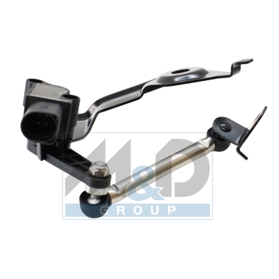 Height sensor for headlight range adjustment