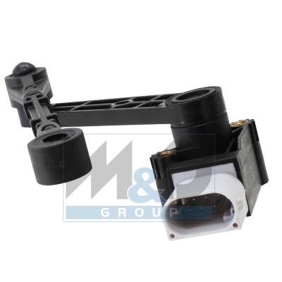 Height sensor for headlight range adjustment