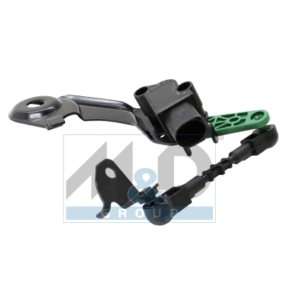 Height sensor for headlight range adjustment