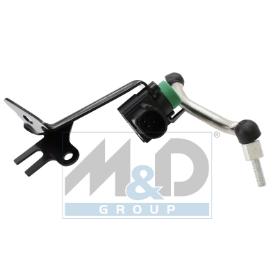Height sensor for headlight range adjustment