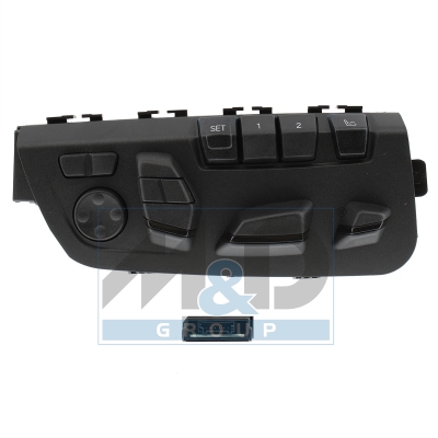Electric seat adjustment control with memory and massage function