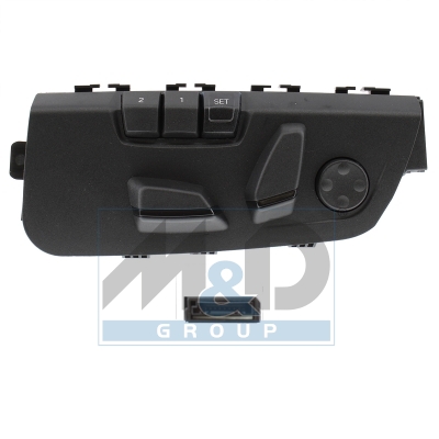 Power seat switch with lumbar support