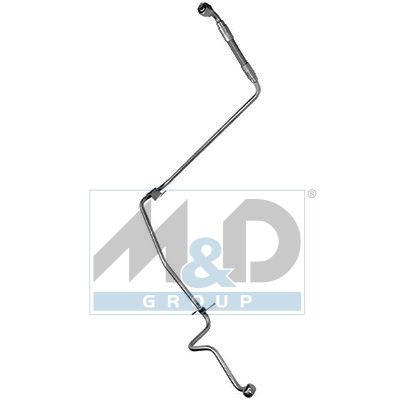 Turbocharger oil feed pipe