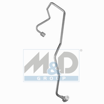 Turbocharger oil feed pipe