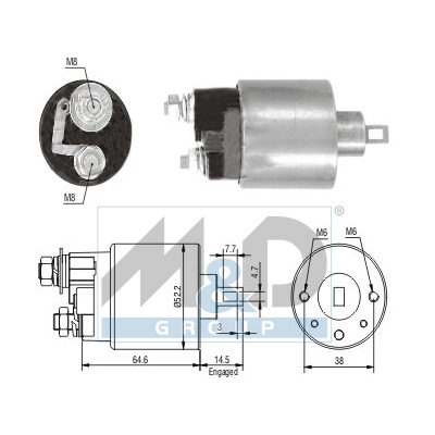 [46235] Solenoid Switch, starter