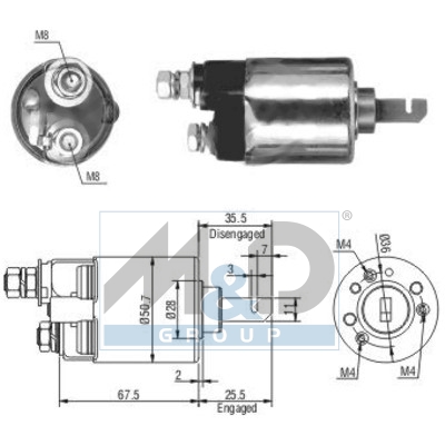[46112] Solenoid Switch, starter