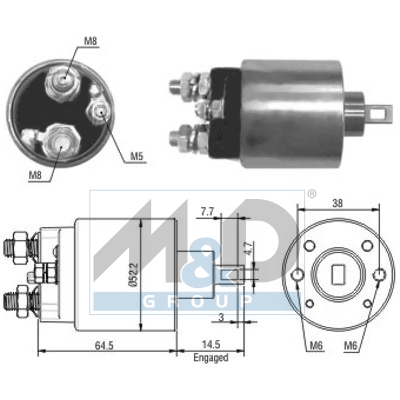 [46166] Solenoid Switch, starter
