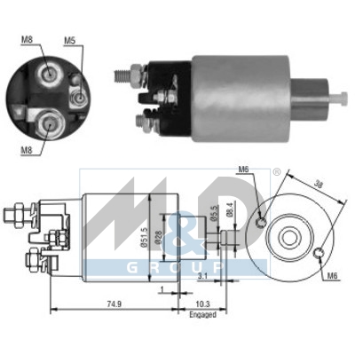[46099] Solenoid Switch, starter